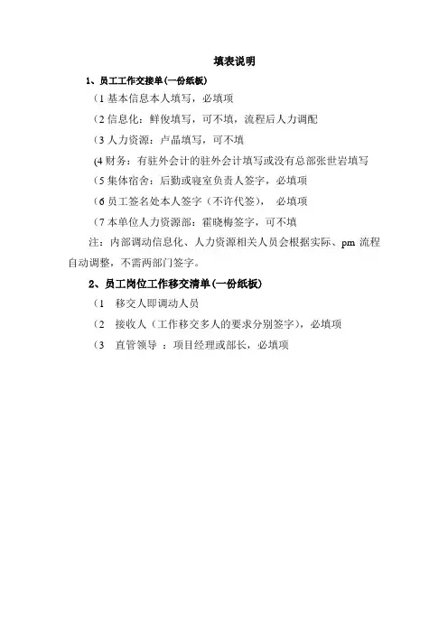 (分公司)内部调动表格