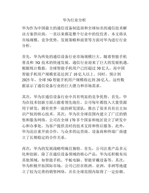 华为行业分析