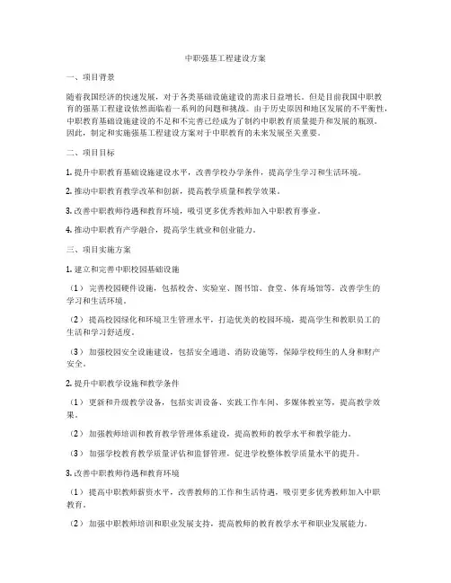 中职强基工程建设方案