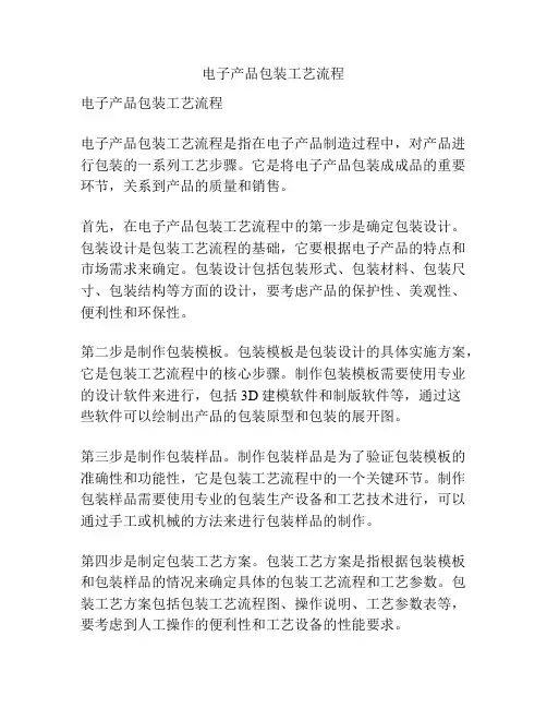 电子产品包装工艺流程