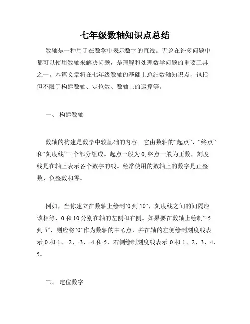 七年级数轴知识点总结