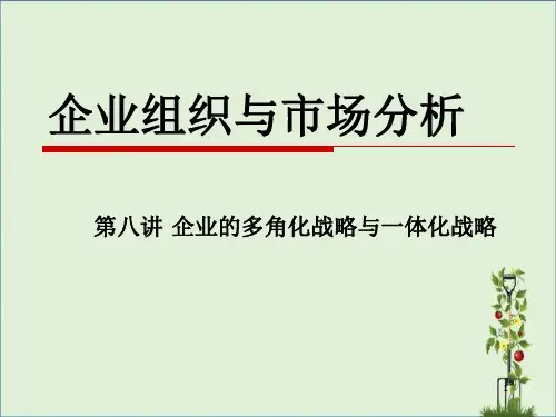 08第八讲-企业的多角化战略与一体化战略