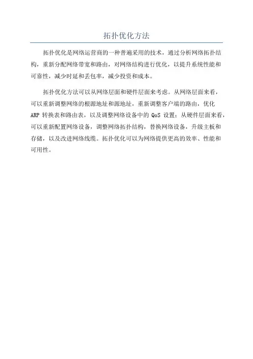 拓扑优化方法