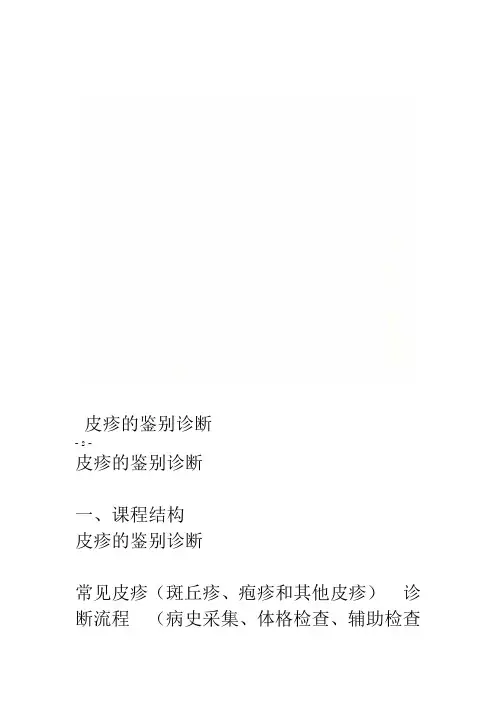 皮疹的鉴别诊断