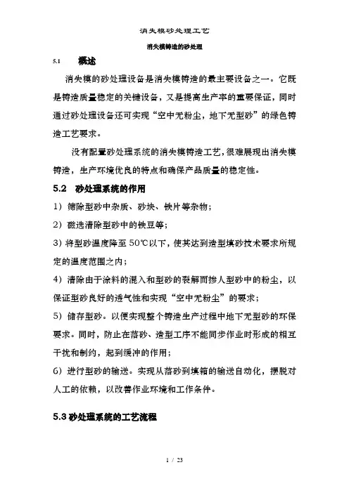 消失模砂处理工艺