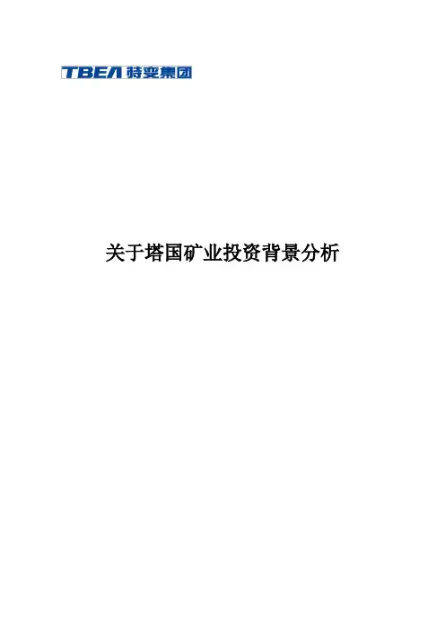 关于塔国矿业投资背景分析