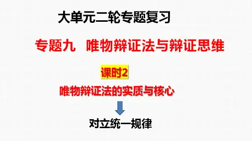专题九 课时2 唯物辩证法的实质与核心-高考政治二轮专题复习课件(统编版)