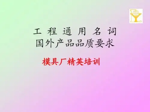 模具厂培训-工程通用名词国外产品品质要求
