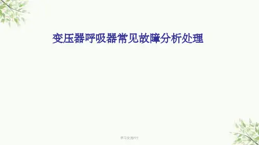 变压器呼吸器常见故障分析处理课件