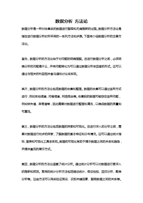 数据分析 方法论