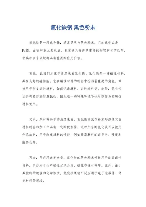 氮化铁锅 黑色粉末