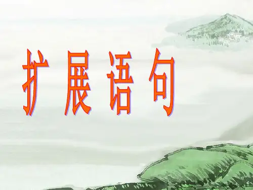 高考语文扩展语句专题复习(精美实用课件)