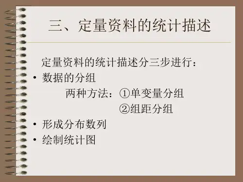 三、定量资料的统计描述 管理统计学 课件