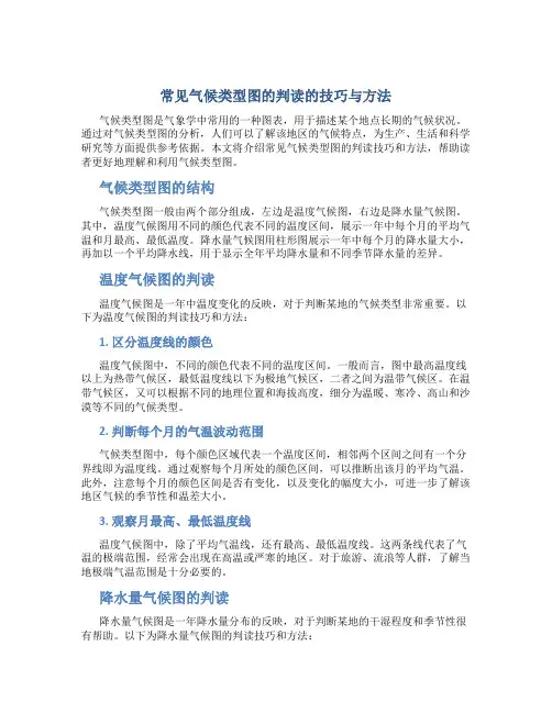 常见气候类型图的判读的技巧与方法