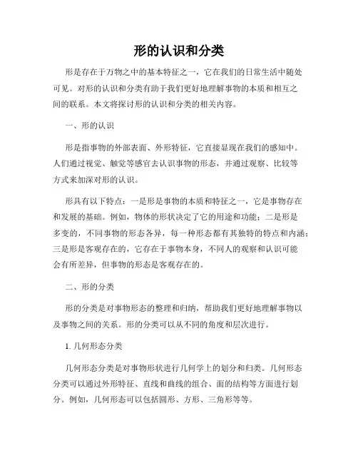 形的认识和分类