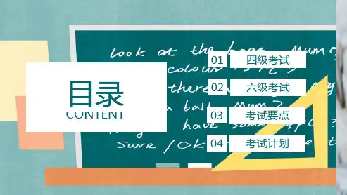 四六级考试培训课件PPT模板
