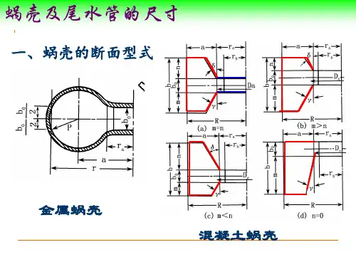 蜗壳及尾水管尺寸