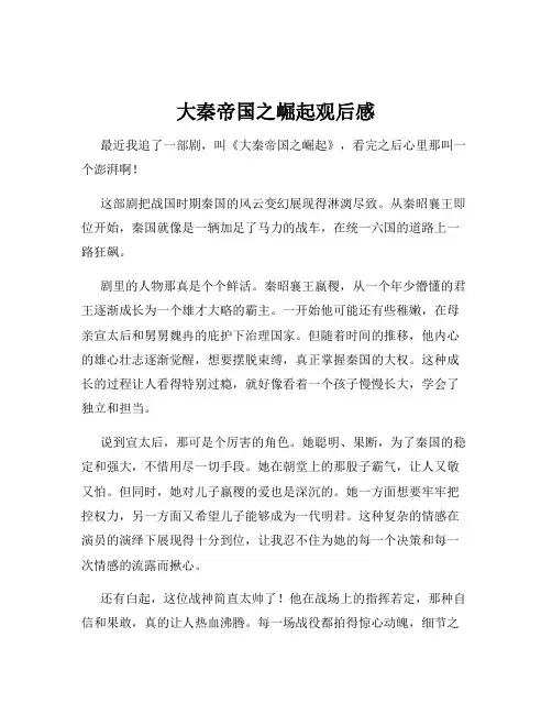 大秦帝国之崛起观后感