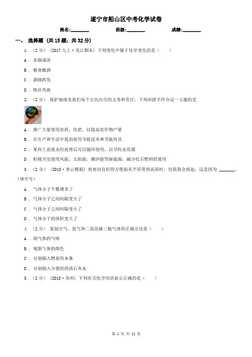 遂宁市船山区中考化学试卷