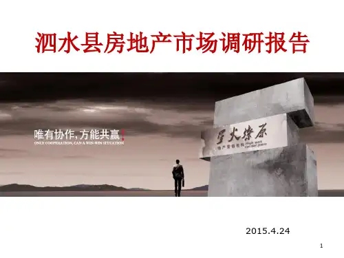泗水房地产市场调研报告-文档资料