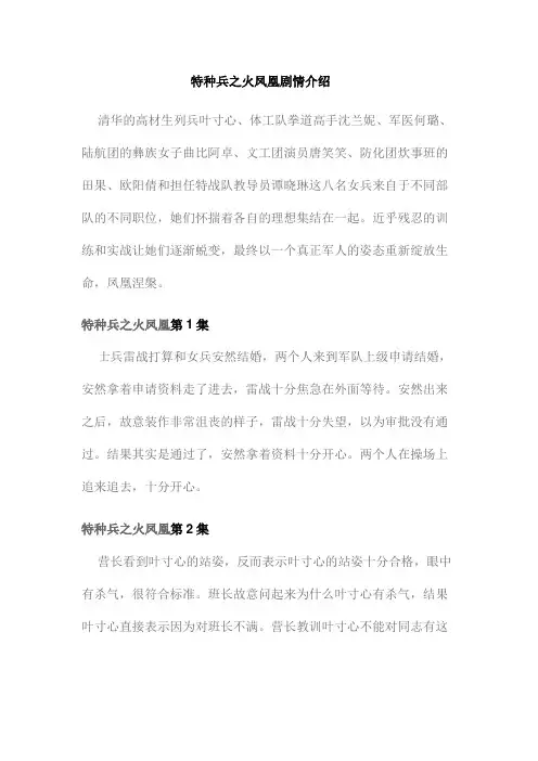 特种兵之火凤凰剧情介绍 - 特种兵之火凤凰剧情介绍