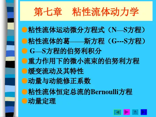 第七章粘性流体动力学