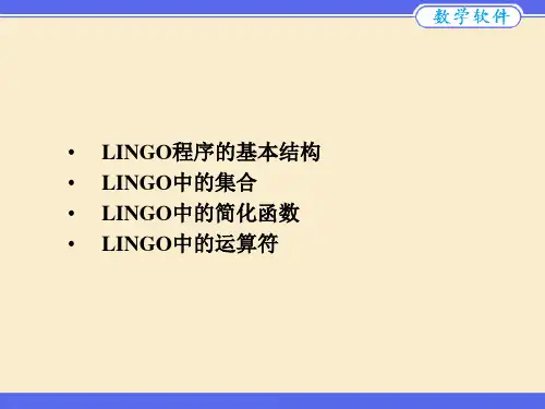 LINGO基本语法和编程ppt课件
