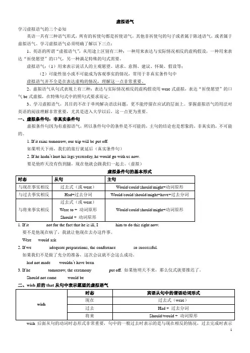 四级必用虚拟语气非常完整版