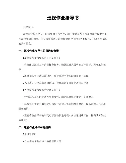 巡视作业指导书