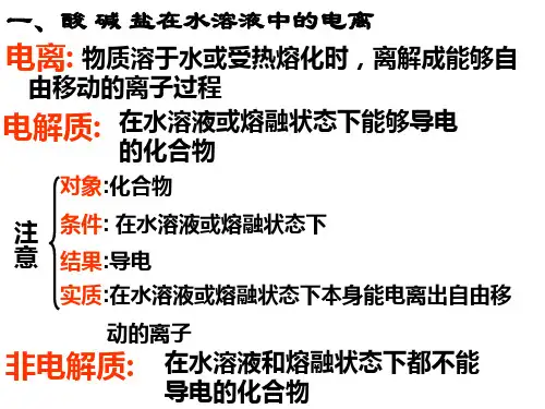 高三一轮复习《离子反应》