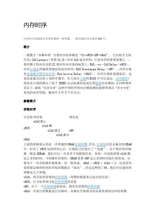 内存时序