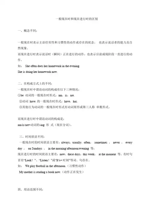 (完整版)一般现在时-现在进行时混合练习