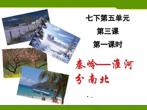 《秦岭--淮河分南北》中华各族人民的家园PPT课件