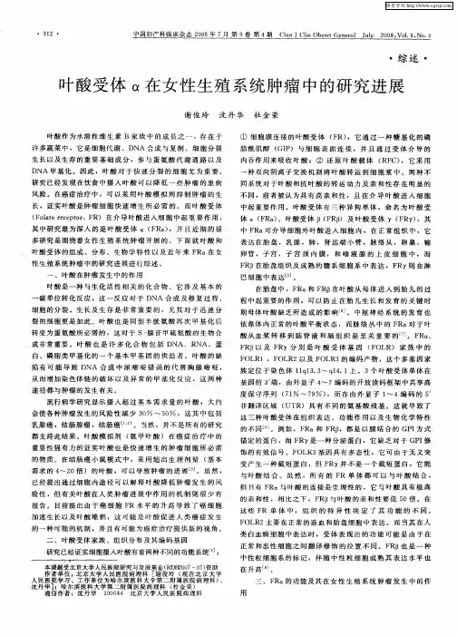 叶酸受体a在女性生殖系统肿瘤中的研究进展