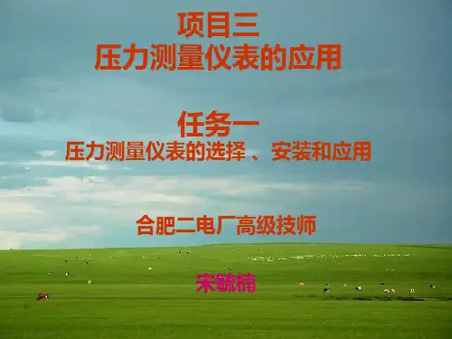 压力仪表课件
