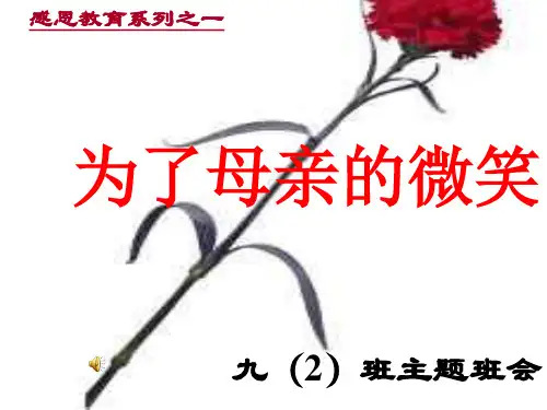 为了母亲的微笑   主题班会 获奖课件PPT