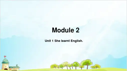 Module2Unit1ShelearntEnglish.外研社三起英语五年级下册教学PPT