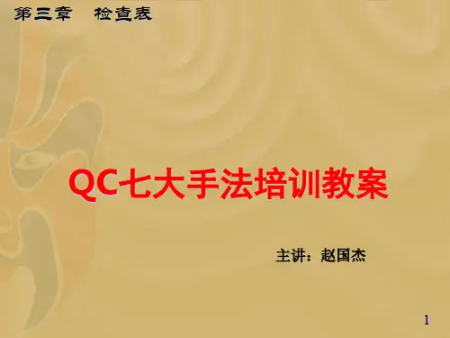 QC七大手法培训教案ppt课件