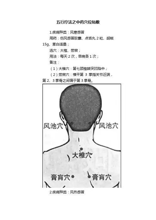 五行疗法之中药穴位贴敷