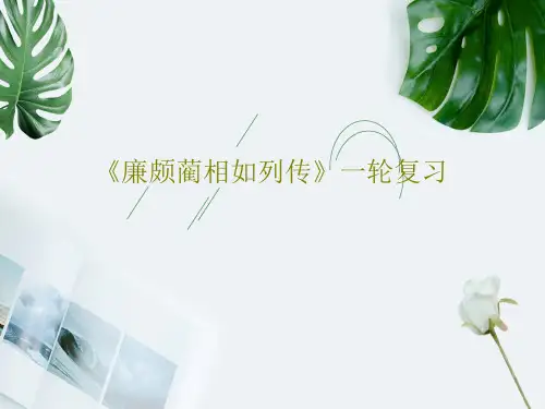 《廉颇蔺相如列传》一轮复习共44页文档