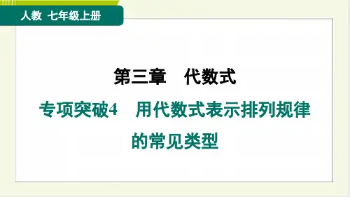 2024年人教版七年级上册数学期末复习专项突破4用代数式表示排列规律的常见类型