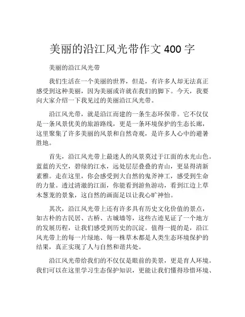 美丽的沿江风光带作文400字 (2)