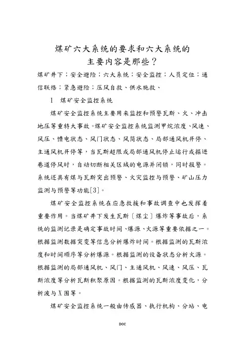 煤矿六大系统