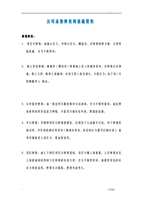 床垫详细说明及解析