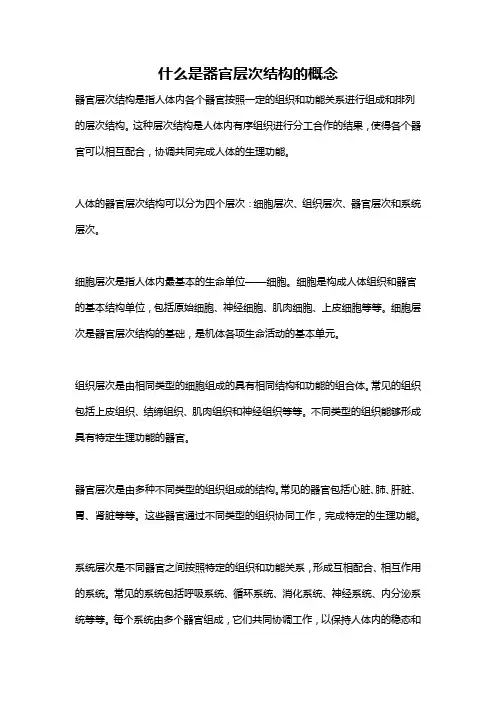 什么是器官层次结构的概念