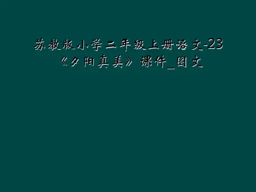 苏教版小学二年级上册语文-23《夕阳真美》课件_图文
