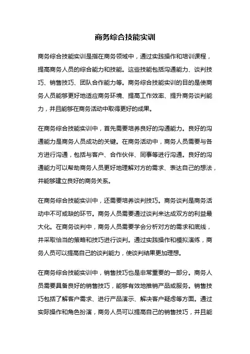 商务综合技能实训