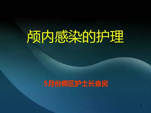 颅内感染的护理PPT课件