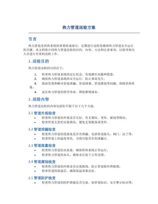 热力管道巡检方案