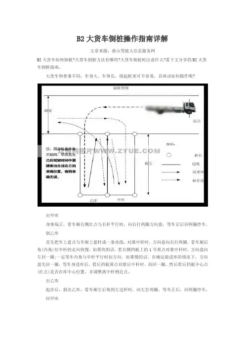 B2大货车倒桩操作指南详解